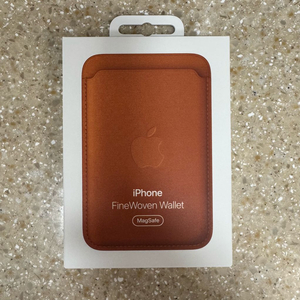 Apple 정품 아이폰 맥세이프형 파인우븐 카드지갑 폭스 오렌지
