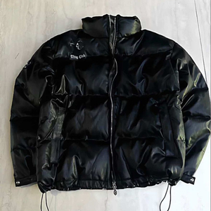 떠그 클럽 레더 퍼퍼 자켓 블랙 (폴리에스터)