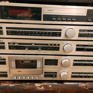 빈티지 오디오 시스템 세트 이미지