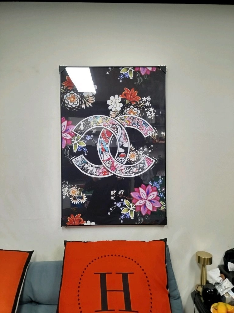 샤넬 꽃 로고 대형 그림 액자 팝아트 인테리어소품 인테리어액자 명품그림 명품액자 이미지