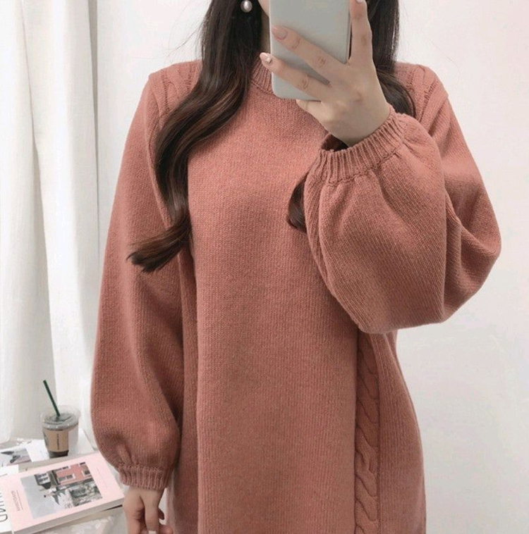 새상품) 수달쌀롱 울 니트 핑크 케이블 원피스 제이블린 파스텔타임 / 베이델리 리리앤코 핫핑 크림치즈마켓 케이클럽--3