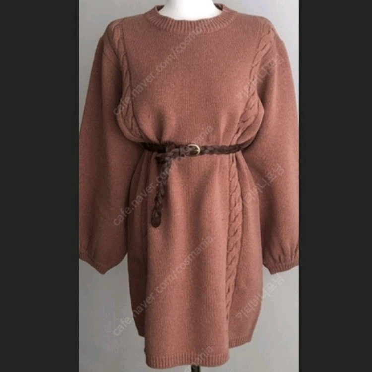 새상품) 수달쌀롱 울 니트 핑크 케이블 원피스 제이블린 파스텔타임 / 베이델리 리리앤코 핫핑 크림치즈마켓 케이클럽--7