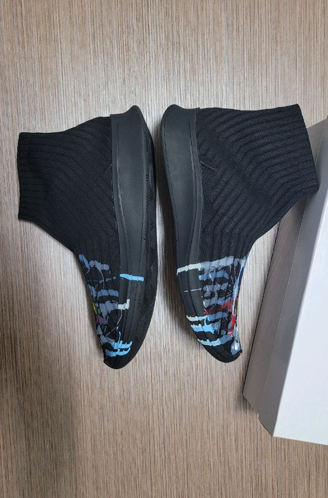 새상품)남성 니트소재 슬립온 부츠 하이탑 스니커즈 270~290--5