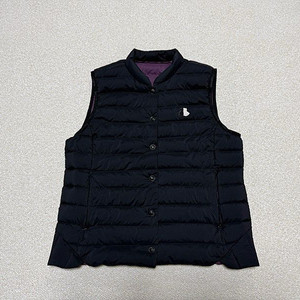 블랙앤화이트 구스다운 경량패딩 조끼 여성용 100호 77사이즈 이미지