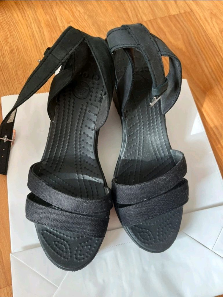 크록스 레이웨지 웨지힐 샌들w6 235 230--0