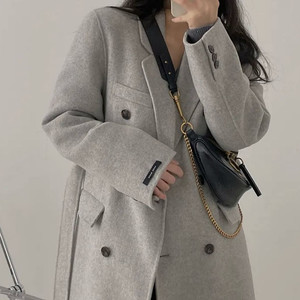 키작녀 핸드메이드 울코트(울100%)