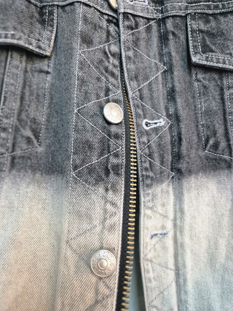 쟈딕앤볼테르 그라데이션 데님 청자켓 S--2