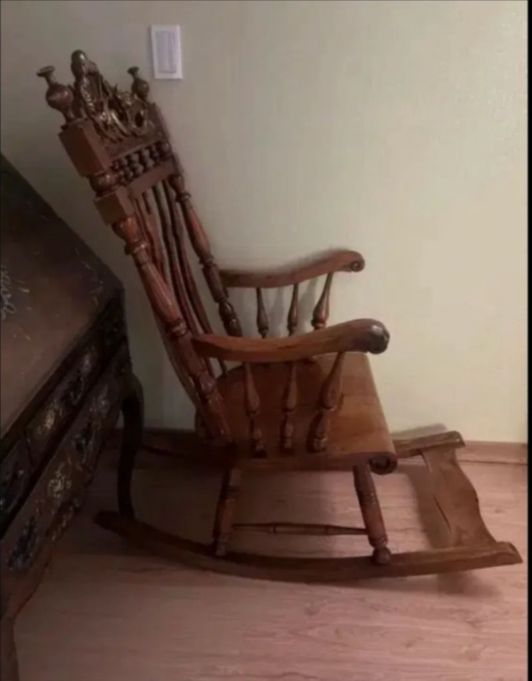 원목 흔들의자--0