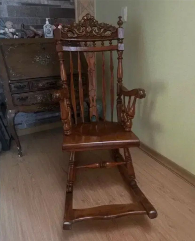 원목 흔들의자--4