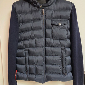 프라다 니트 패치워크 다운재킷