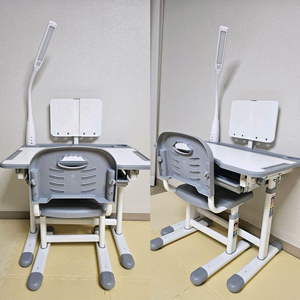 [네고칼차단] 비파노 어린이 책상 의자 세트 풀옵션 그레이화이트