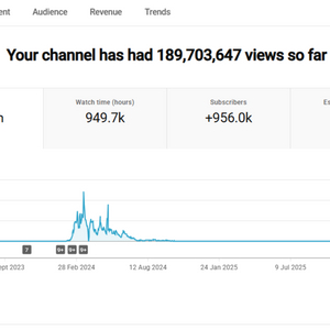 95만명 구독자 인증배지 유튜브 채널