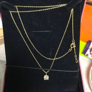 하나다이아몬드 14k 천연다이아 5부 4발 목걸이 이미지