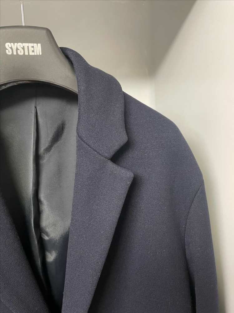 시스템옴므 MTR원단 다크네이비 오버핏 코트 95사이즈--2