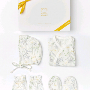 (새상품) 무냐무냐 뜨왈드 허브 신생아 배냇가운 세트