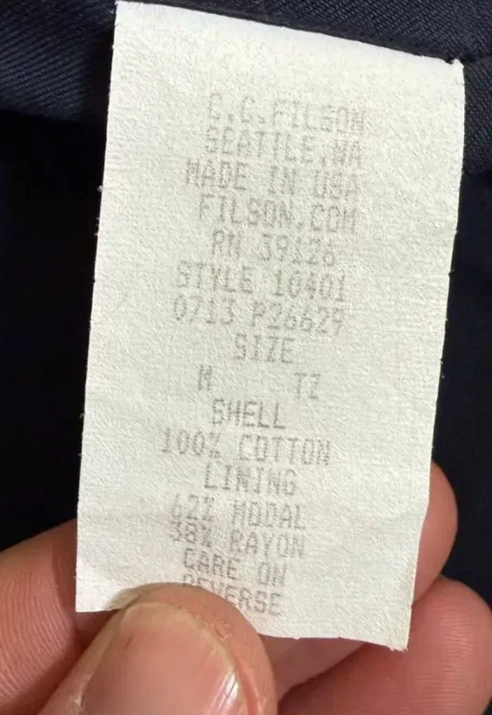 FILSON 블랙워치 왁스 자켓 Made in USA 105 C.C. Filson 이미지
