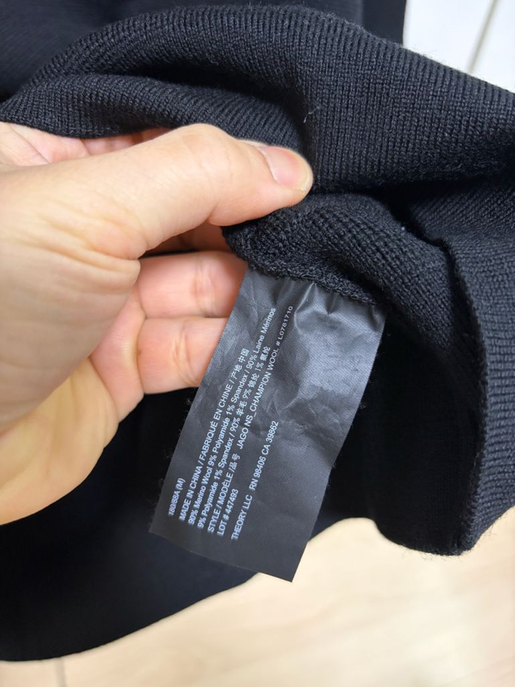 (M)띠어리 자고 니트 블랙 이미지