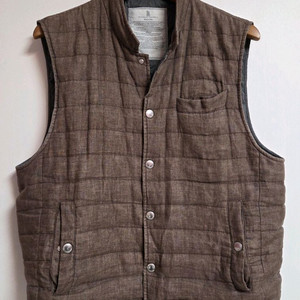 브루넬로 쿠치넬리 리넨 퀼팅 베스트