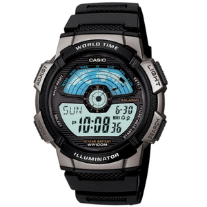 카시오 레트로 손목시계 [AE-1100W] 월드맵 전자시계 (S급)