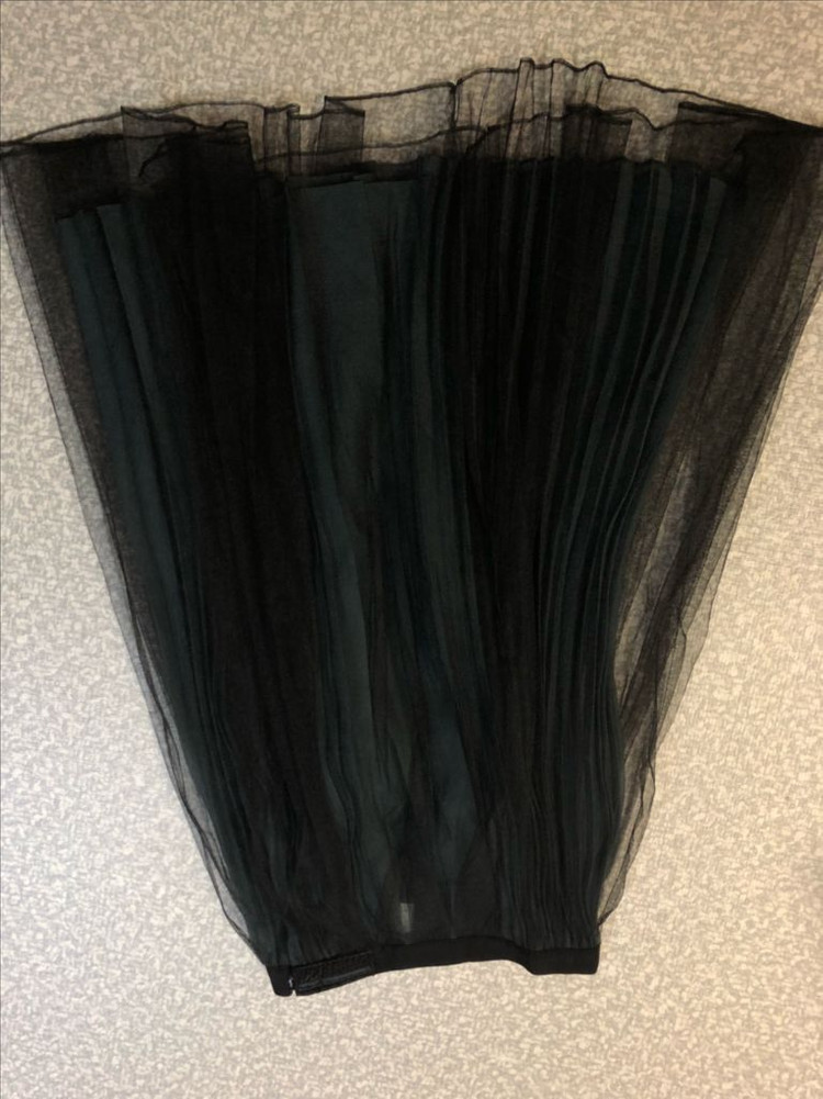 한섬 타임 TIME 망사 샤 플리츠 튤 주름 스커트 치마 시스루--9