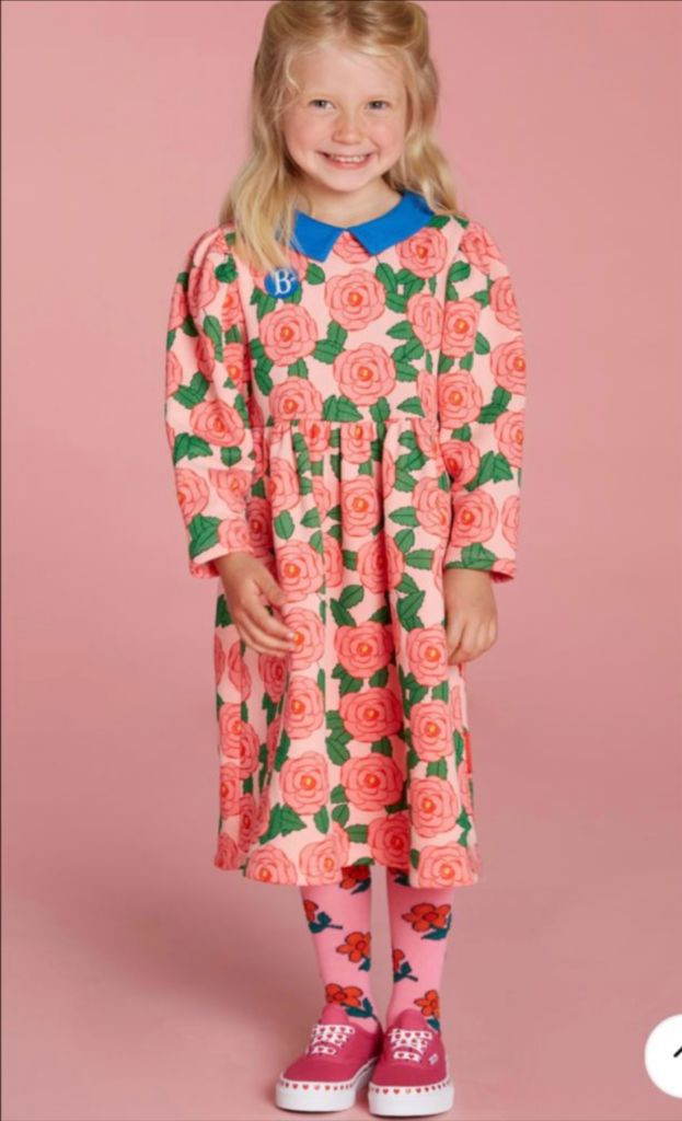 베베드피노 로즈 퍼프 원피스 130 새상품--1