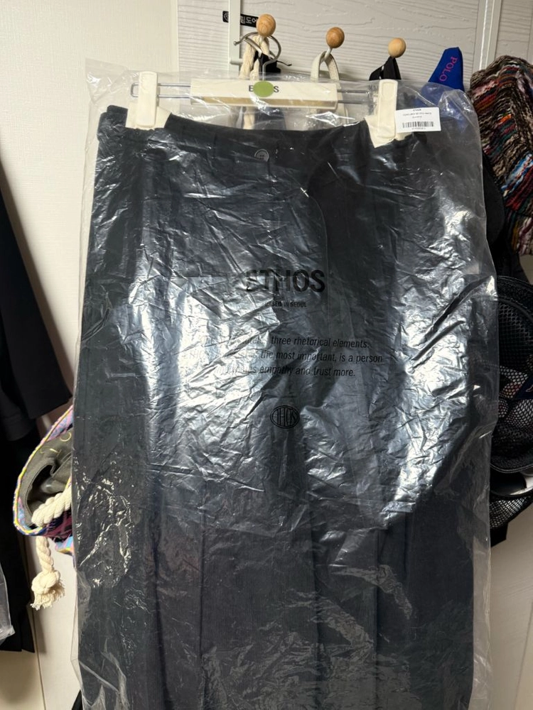 에토스 코듀로이 벨티드 팬츠 새상품 M 이미지