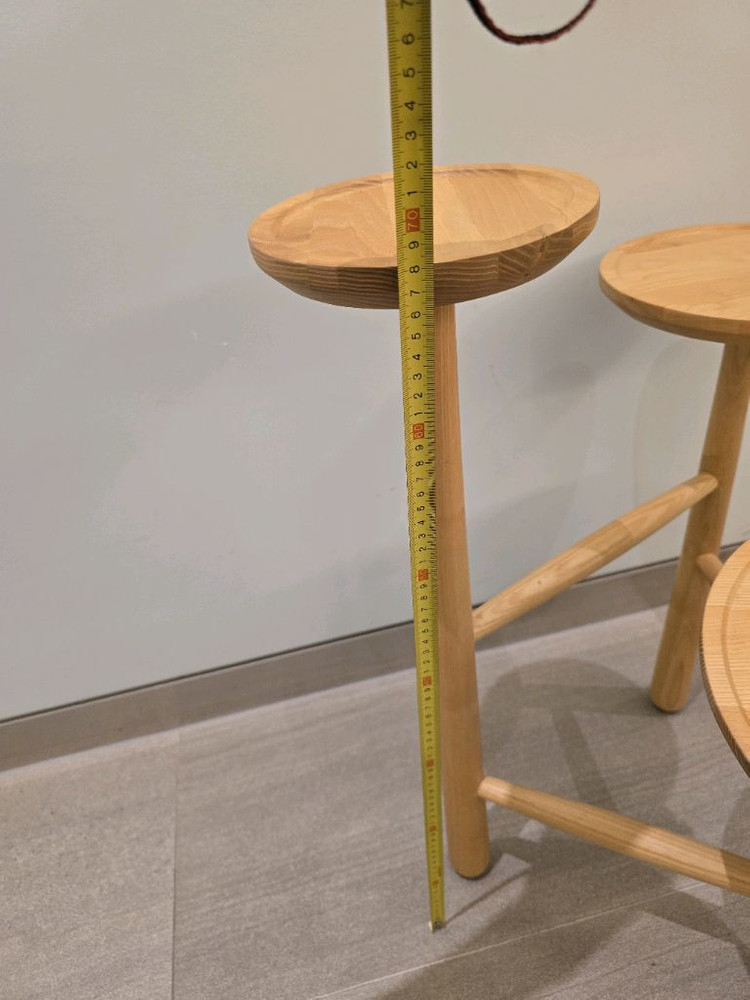 가인리빙 원목 3단 원목 협탁 테이블 선반--8