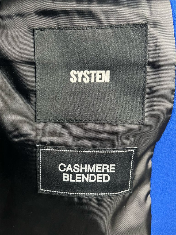 시스템옴므 캐시미어 코발트블루 오버핏 코트 95사이즈--4
