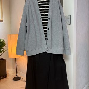 코스 더블페이스 저지 가디건