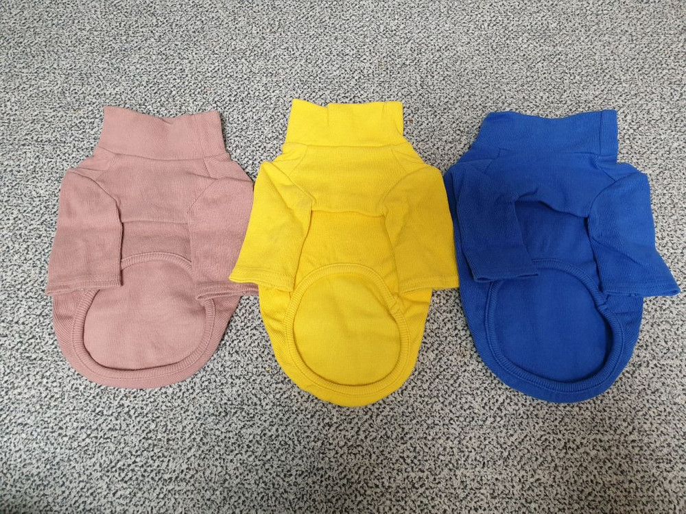 강아지 골지 목폴라 3가지 색상 일괄--1