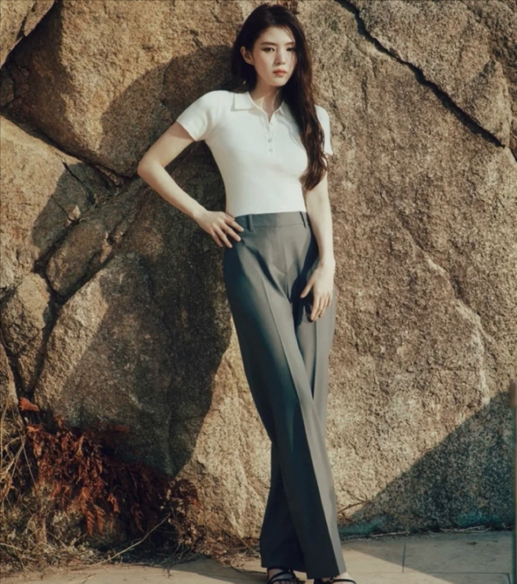 지오다노 스트레이트 쿨 슬랙스 그레이 25--1