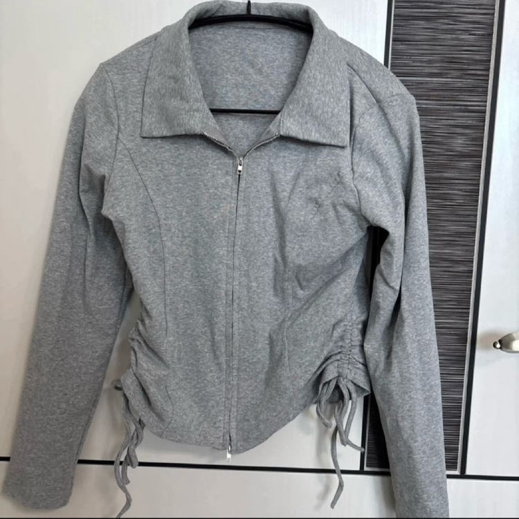 셔링 집업 와이드 팬츠 트레이닝복 세트--0