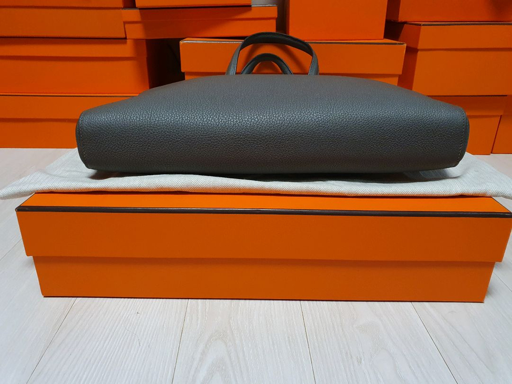 정품 에르메스 빅토리아 라이트 브리프케이스 그레이--2