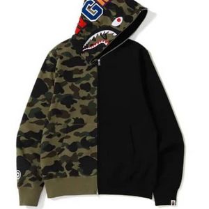 베이프(BAPE) 퍼스트 카모 샤크 풀 집 후드