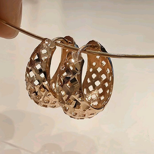 18k핑크골드_컷팅물방울 링귀걸이