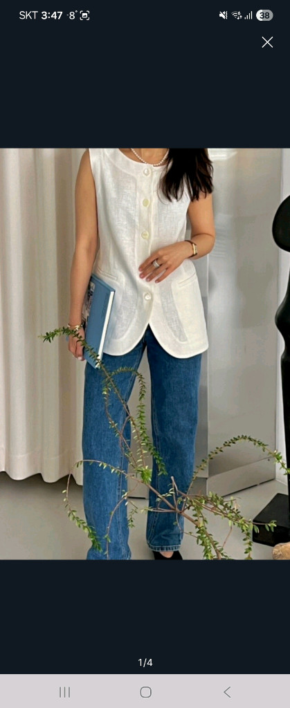 쎄모먼 블라우스 베스트 36사이즈--3