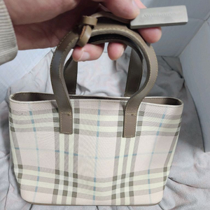 체크 패턴 미니 토트백