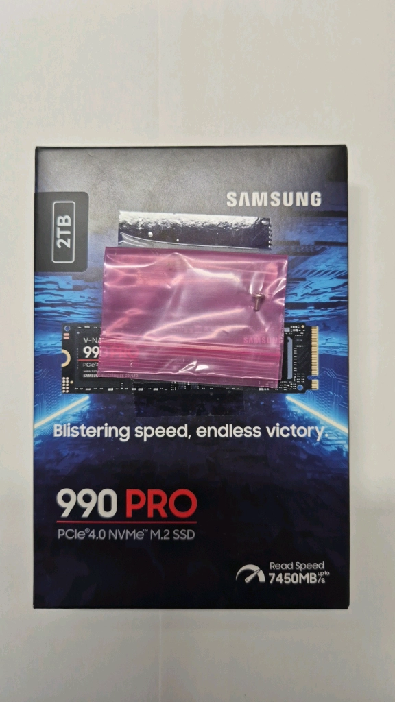 삼성 NVMe SSD 2TB. 미개봉. 이미지