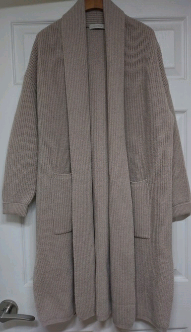 어바웃썸 롱 니트가디 울70%/새상품--2