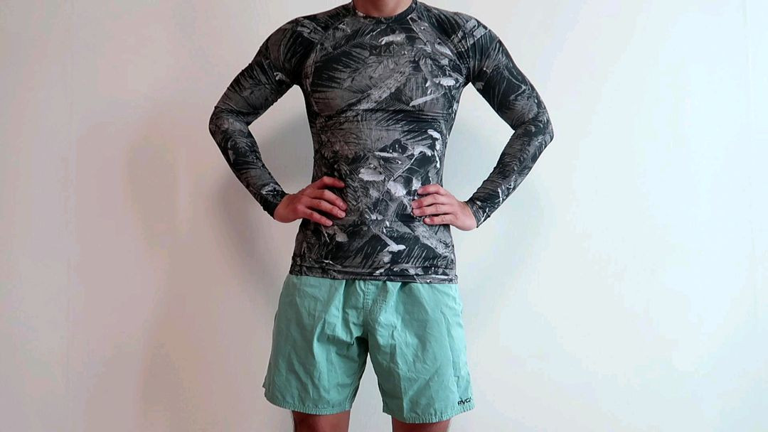 새상품) 루카 RVCA 하와이 리얼트리 주짓수 래쉬가드--0