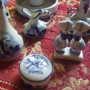 유럽 앤틱 델프트 핸드메이드 세트