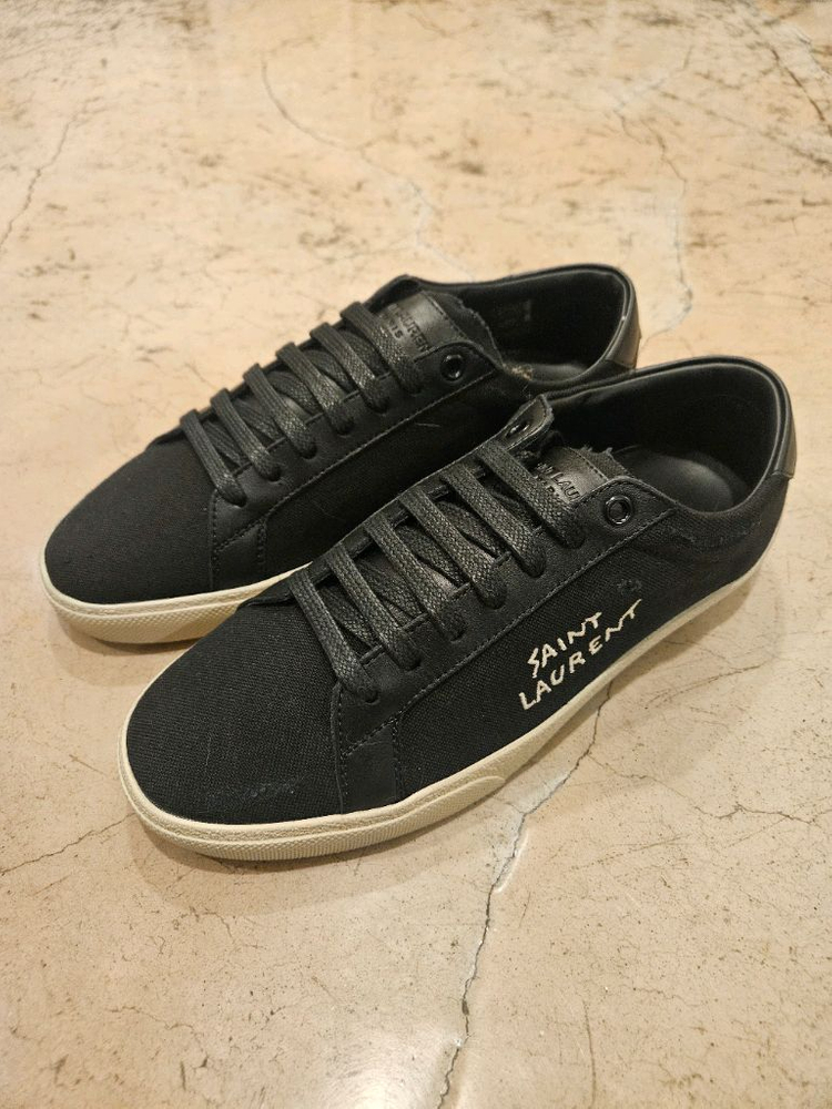 생로랑 디스트로이트 로우탑 스니커즈 남성 블랙 미착용 새상품 사이즈 40.5--2