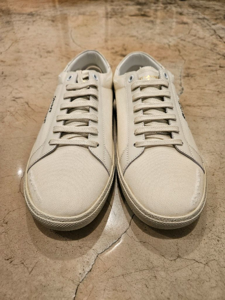 생로랑 코트 클래식 스니커즈 남성 Panna 미착용 새상품 사이즈 40--5