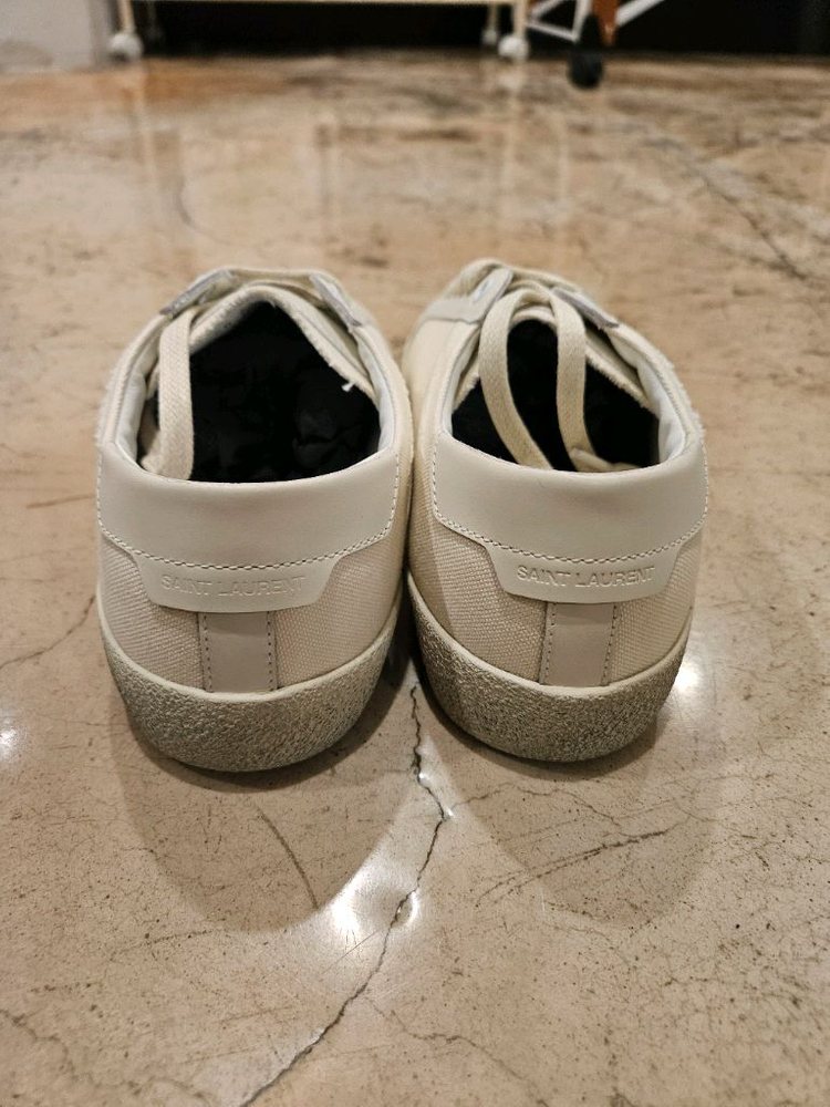 생로랑 코트 클래식 스니커즈 남성 Panna 미착용 새상품 사이즈 40.5--4