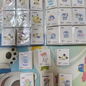 포켓몬 포켓피스 띠부씰 따라큐 두리쥐 팽도리 나몰빼미 피카츄 개별 판매 이미지