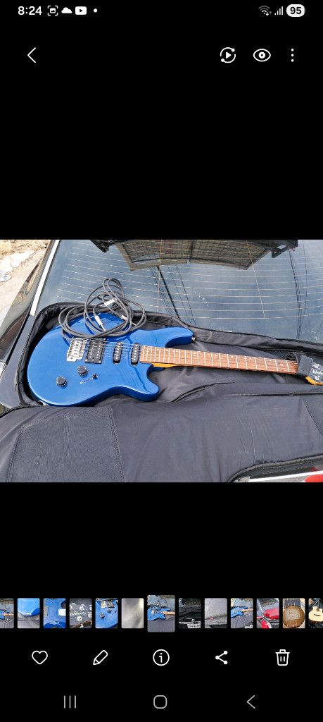 일렉기타 삼익전자기타 전기기타+ 가방 케이블 세트--7