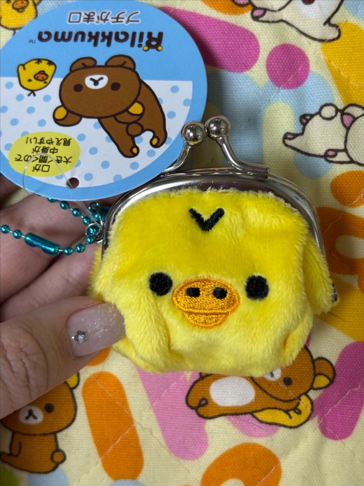 산엑스 키이로이토리 미니 가마구치 동전지갑 키링 [일본정품 새상품] 이미지