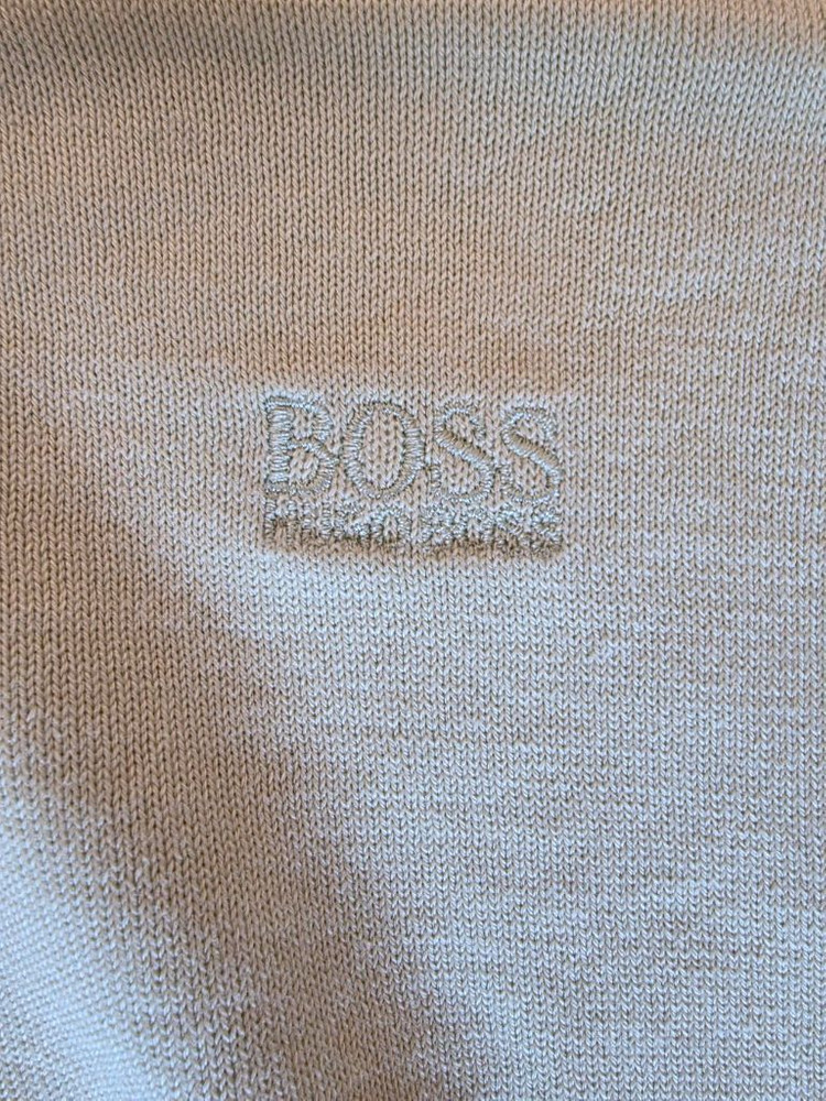 BOSS V넥 니트 멜론색 XL--3