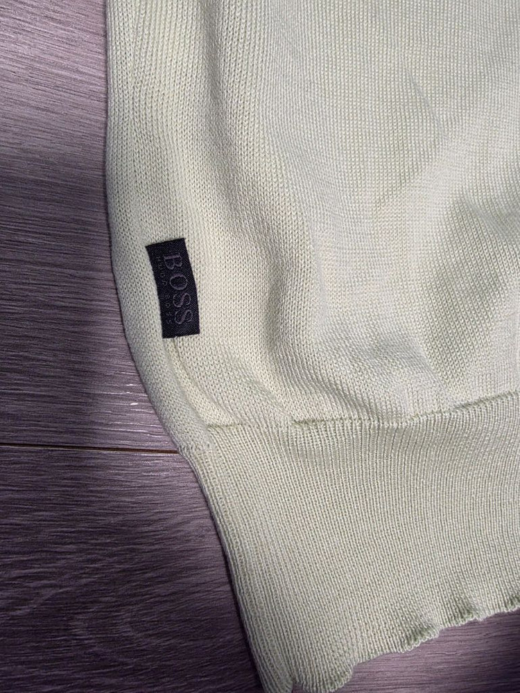 BOSS V넥 니트 멜론색 XL--5