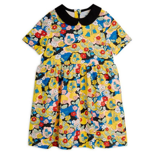 (새상품, 정품) pre25aw 미니로디니 플라워 범벅 카라 원피스